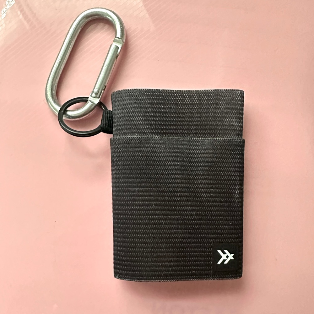 Black thread wallet card holder